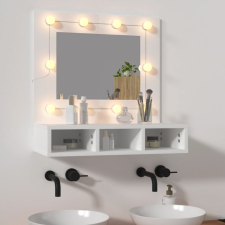 vidaXL Fehér tükrös szekrény LED-ekkel 60 x 31,5 x 62 cm (808882) fürdőszoba bútor