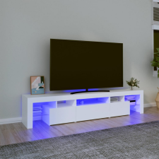 vidaXL Fehér TV-szekrény LED-lámpákkal 200x36,5x40 cm bútor