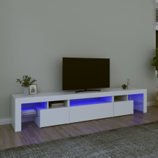 vidaXL fehér TV-szekrény LED-lámpákkal 215x36,5x40 cm bútor