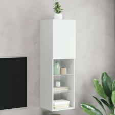 vidaXL fehér TV-szekrény LED-lámpákkal 30,5 x 30 x 102 cm bútor