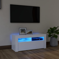 vidaXL fehér TV-szekrény LED-lámpákkal 90 x 35 x 40 cm bútor