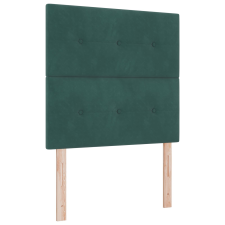 vidaXL Fejtámla Gombos Kárpitozott Sötétzöld 90 cm Bársony (3337805) ágy és ágykellék