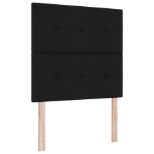 vidaXL Fejtámla Gombos Puffadás Fekete 80 cm Szövet (3337784) ágy és ágykellék