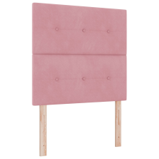 vidaXL Fejtámla Gombos Rózsaszín 90 cm Bársony (3337807) ágy és ágykellék