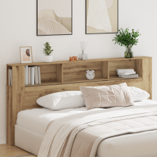vidaXL Fejtámla Szekrény Kézműves Tölgy 220x18,5x104,5 cm ágy és ágykellék