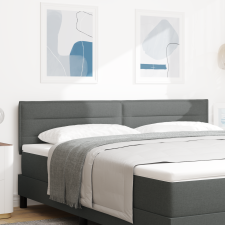 vidaXL Fejtámla Vonalas Design Sötétszürke 180 cm Szövet ágy és ágykellék