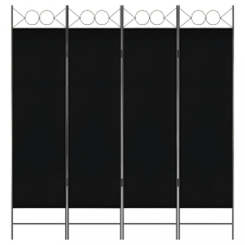 vidaXL Fekete 4-paneles paraván 160 x 180 cm bútor