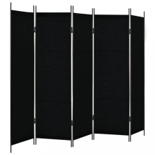 vidaXL Fekete 5 paneles paraván 250 x 180 cm bútor