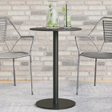 vidaXL fekete acél kerek kerti asztal Ø50 x 72 cm kerti bútor