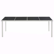 vidaXL fekete acél kerti asztal 220 x 90 x 74,5 cm (44705) kerti bútor