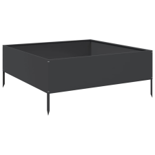 vidaXL fekete acél kerti magaságyás 100 x 100 x 25 cm (851031) kerti tárolás
