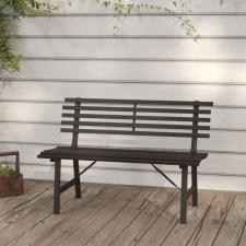 vidaXL Fekete acél kerti pad 110 cm kerti bútor