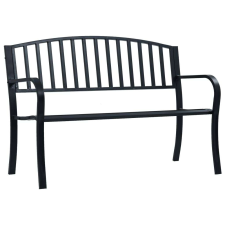 vidaXL fekete acél kerti pad 120 cm kerti bútor