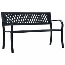 vidaXL Fekete acél kerti pad 125 cm kerti bútor