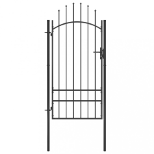 vidaXL fekete acél kertkapu 1 x 2,5 m kerti bútor