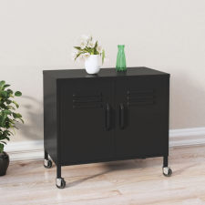 vidaXL fekete acél tárolószekrény 60 x 35 x 56 cm bútor