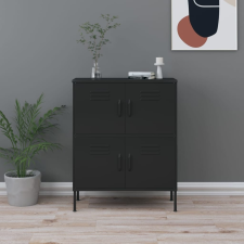 vidaXL fekete acél tárolószekrény 80 x 35 x 101,5 cm bútor