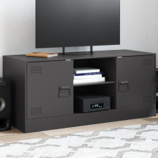 vidaXL fekete acél TV-szekrény 99 x 39 x 44 cm bútor