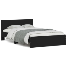 vidaXL fekete ágykeret fejtámlával 120 x 200 cm (3207491) ágy és ágykellék