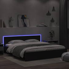 vidaXL fekete ágykeret fejtámlával és LED-del 180 x 200 cm ágy és ágykellék