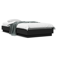 vidaXL fekete ágykeret LED-világítással 100 x 200 cm ágy és ágykellék