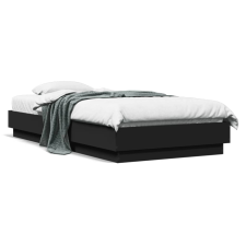 vidaXL fekete ágykeret LED-világítással 75 x 190 cm ágy és ágykellék