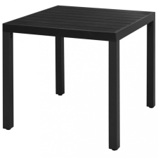 vidaXL Fekete alumínium és WPC kerti asztal 80 x 80 x 74 cm kerti bútor