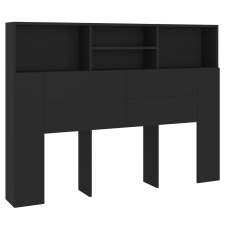 vidaXL fekete áthidaló szekrény 140x19x103,5 cm (811863) ágy és ágykellék