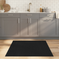 vidaXL fekete bambusz négyzet alakú szőnyeg 100 x 100 cm lakástextília