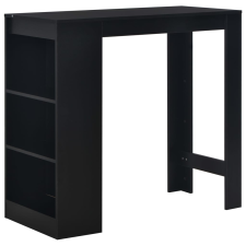 vidaXL fekete bárasztal polccal 110 x 50 x 103 cm bútor