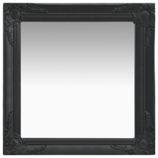 vidaXL fekete barokk stílusú fali tükör 60 x 60 cm bútor