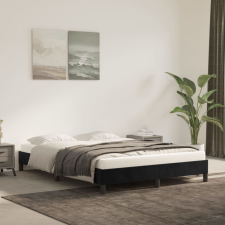 vidaXL fekete bársony ágykeret 140 x 190 cm ágy és ágykellék