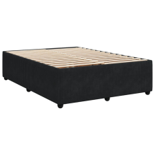 vidaXL fekete bársony ágykeret 160x200 cm (3285020) ágy és ágykellék