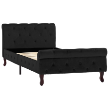 vidaXL fekete bársony ágykeret 90 x 200 cm (288550) ágy és ágykellék