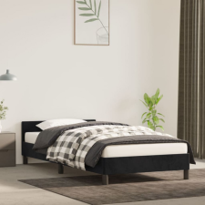 vidaXL fekete bársony ágykeret fejtámlával 100x200 cm ágy és ágykellék