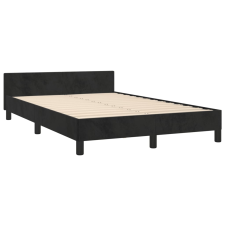 vidaXL fekete bársony ágykeret fejtámlával 120 x 190 cm (379549) ágy és ágykellék