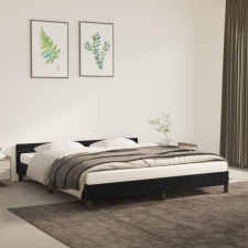 vidaXL fekete bársony ágykeret fejtámlával 160 x 200 cm ágy és ágykellék