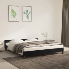 vidaXL fekete bársony ágykeret fejtámlával 180 x 200 cm ágy és ágykellék
