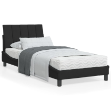vidaXL Fekete bársony ágykeret LED-világítással 80 x 200 cm ágy és ágykellék