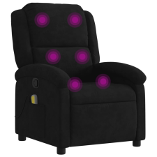 vidaXL fekete bársony dönthető masszázsfotel (371814) masszázsfotel
