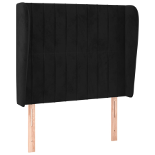 vidaXL fekete bársony fejtámla szárnyakkal 103 x 23 x 118/128 cm (3118238) ágy és ágykellék