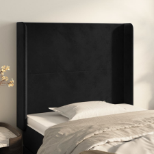 vidaXL fekete bársony fejtámla szárnyakkal 103x16x118/128 cm ágy és ágykellék