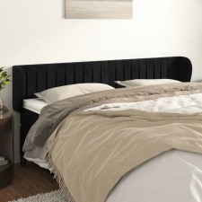 vidaXL fekete bársony fejtámla szárnyakkal 203x23x78/88 cm ágy és ágykellék