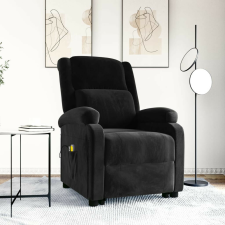 vidaXL fekete bársony felállást segítő masszázsfotel masszázsfotel