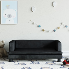 vidaXL fekete bársony gyerekkanapé 80 x 45 x 30 cm gyermekbútor
