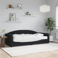 vidaXL fekete bársony heverő matraccal 90 x 200 cm ágy és ágykellék