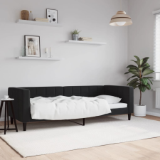 vidaXL fekete bársony kanapéágy 80 x 200 cm bútor