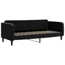vidaXL fekete bársony kanapéágy 80 x 200 cm (354083) ágy és ágykellék