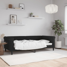 vidaXL fekete bársony kanapéágy 90 x 190 cm bútor