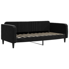 vidaXL fekete bársony kanapéágy 90 x 190 cm (354101) ágy és ágykellék